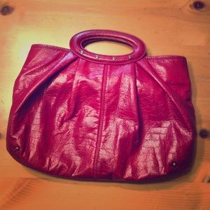 Red medium clutch bag